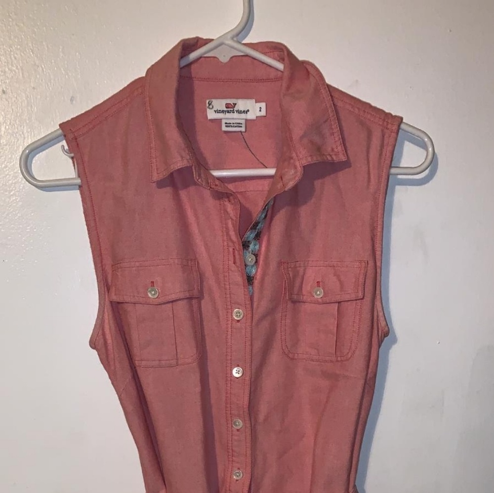 Vineyard Vines sleeveless button down dress